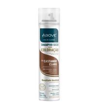 Shampoo a Seco com Coloração Remove Oleosidade e Disfarça Raíz Branca Castanho Claro Above 150ml