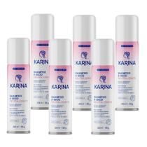 Shampoo A Seco Karina Revitalizante c/ Remoção de Oleosidade Sem Ressecar os Fios 150ml (kit 6 Und)