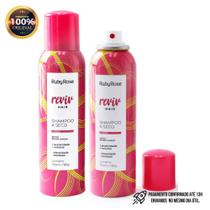 Shampoo a seco revir hair da ruby rose efeito com recém lavado pink wishes baunilha