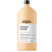 Shampoo Absolut Repair Serie Expert 1,5 Litro Loreal com Quinoa Dourada Nutre Repara e Deixa os Fios Leves