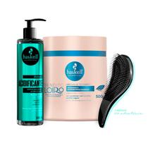Shampoo Acidificante Haskell + Máscara Bendito Loiro 500g +Escova