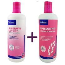 Shampoo Allermyl Glyco 500ml + Condicionador Episoothe 500ml Virbac