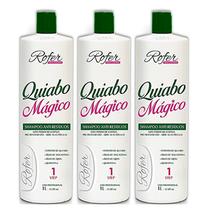 Shampoo Anti Resíduos Quiabo Mágico Rofer 1 Lt - 3uns - Rofer Profissional