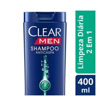 Shampoo Anticaspa Clear Men Limpeza Diária 2 em 1 400 mL Clear 400 mL