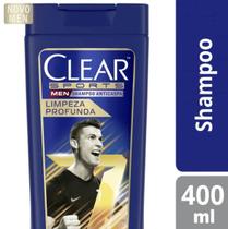 Shampoo Anticaspa Clear Men Sports Limpeza Profunda 400ml