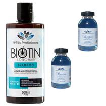 Shampoo Anticaspa Limpa Couro Cabeludo Controla Oleosidade Cresce Cabelo Antiqueda 2 Ampolas Hidrata