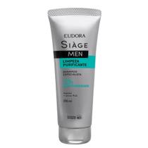 Shampoo Antioleosidade Masculino Limpeza Purificante 250ml Eudora Siàge Men Shampoo Antioleosidade Masculino Limpeza Purificante 250ml Eudora Siàge Men