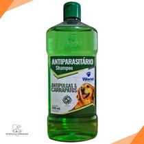 Shampoo Antiparasitário Antipulgas e Carrapatos Para Cães 500ml World Veterinaria