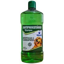 Shampoo Antiparasitário Antipulgas e Carrapatos Para Cães 500ml World Veterinaria