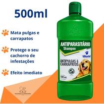 Shampoo Antiparasitário Antipulgas e Carrapatos Para Cães 500ml World Veterinaria