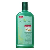 Shampoo Antiqueda Jaborandi Farmaervas 320ml Sem Sal Cabelos Fracos Quebradiços