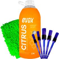 Shampoo Automotivo Citrus 2.8L Evox Ph Neutro Luva + Pinceis