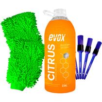 Shampoo Automotivo Citrus 2.8L Evox Ph Neutro Luvas + Pinceis