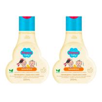 Shampoo Baby Turma da Mônica Camomila Para Cabelinhos Claros Seguro para o Bebê 200ml (Kit com 2)