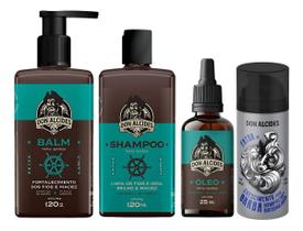 Shampoo Balm Óleo Calico Jack + Fr Crescer Barba Don Alcides Shampoo Balm Óleo Calico Jack + Fr Crescer Barba Don Alcides