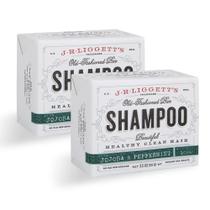 Shampoo Bar JRLIGGETT'S Jojoba e hortelã 100g, pacote com 2