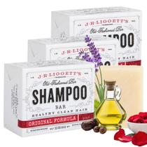 Shampoo Bar JRLIGGETT'S Original Formula 100g, conjunto de 3 Shampoo Bar JRLIGGETT'S Original Formula 100g, conjunto de 3
