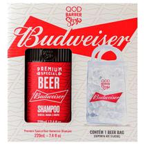Shampoo Barber Budweiser Qod 220ml+1 Beer Bag