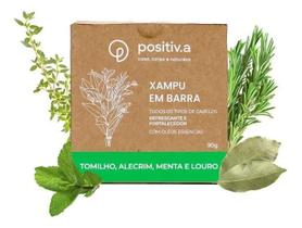 Shampoo Barra Tomilho Alecrim Menta Louro 90G - Positiva Shampoo Barra Tomilho Alecrim Menta Louro 90G - Positiva