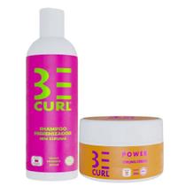 Shampoo Be Curl Cabelos Cacheados 350ml e Styling Cream Power 250g