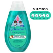 Shampoo Blackinho Poderoso 400ml Johnson's Baby - Para Cabelo Infantil Crespo e Cacheado