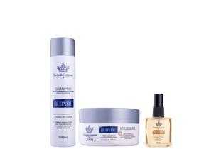 Shampoo Blonde 300ml + Máscara Blonde 300g + Óleo Reparador de Pontas 30ml