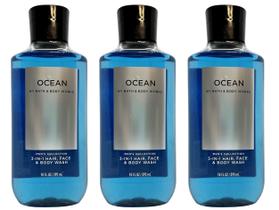 Shampoo Body Wash 2 em 1 para banho e Body Works Ocean 300 ml para homens