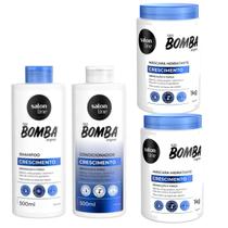 Shampoo Bomba 500ml + Condicionador 500ml + 2 Máscaras 1kg - Salon Line