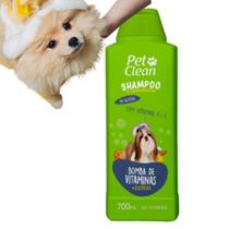 Shampoo Bomba de Vitaminas PetClean Banho e Tosa Cães Cachorros Gato Pet 700ml