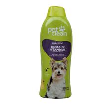 Shampoo Bomba de Vitaminas PetClean Banho e Tosa Cães Cachorros Gato Pet 700ml