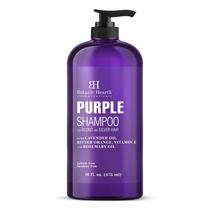 Shampoo Botanic Hearth Purple 473 ml para loira, prata e cinza Shampoo Botanic Hearth Purple 473 ml para loira, prata e cinza