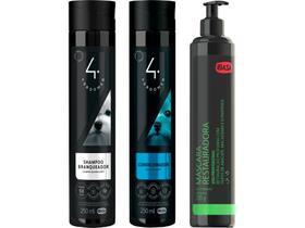 Shampoo Branqueador 250ml + Cond. 250ml + Máscara Restauradora 230g - Ibasa