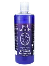 Shampoo Branqueador Pet Para Cães E Gatos Pelos Brancos 500ml Matizador Profissional Banho Tosa - Pet Family