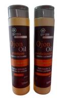 Shampoo Cabelos Cacheados Ojon Oil pH 5,0 320ml e Condicionador Cacheados Ojon Oil pH 4,0 320ml com Proteção Solar Girass Professionnel