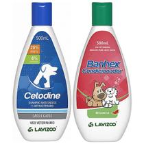 Shampoo Cetodine 500ml + Shampoo Banhex 500ml Lavizoo