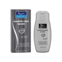 Shampoo Cinza Escuro Cabelos Grisalhos/Loiros Nupill 120ml