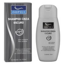 Shampoo Cinza Escuro Nupill Cabelo Grisalho Profissional Sem Amonia E Oxidantes 120ml