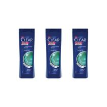 Shampoo Clear 400Ml Limpeza Diaria 2 Em 1 - Kit Com 3Un