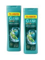 Shampoo Clear Anticaspa Detox Diário Purificante 2 UND 400ml Shampoo Clear Anticaspa Detox Diário Purificante 2 UND 400ml