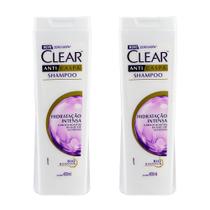 Shampoo Clear Anticaspa Hidratação Intensa Bio Booster Cabelos Bonitos 400ml (Kit com 2)