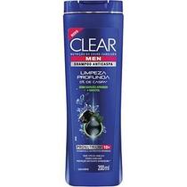Shampoo Clear Anticaspa Limpeza Profunda, Men, 200ml