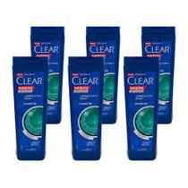 Shampoo Clear Men Anticaspa 2 Em 1 Limpeza Diária com Minerais Bio Booster 400ml (Kit com 6)