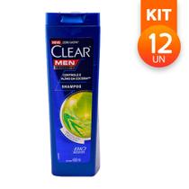 Shampoo Clear Men Anticaspa Controle e Alívio da Coceira Eucalipto e Melaleuca 400ml (Kit com 12)