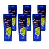 Shampoo Clear Men Anticaspa Controle e Alívio da Coceira Eucalipto e Melaleuca 400ml (Kit com 6)