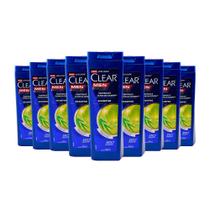 Shampoo Clear Men Anticaspa Controle e Alívio da Coceira Eucalipto e Melaleuca 400ml (Kit com 9)