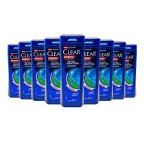 Shampoo Clear Men Anticaspa Ice Cool Menthol Bio Booster Ação Refrescante 200ml (Kit com 9)