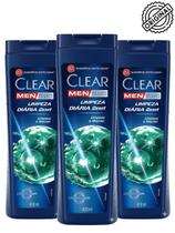 Shampoo Clear Men Anticaspa Limpeza Diária 2 Em1 KIT 3x400ml Shampoo Clear Men Anticaspa Limpeza Diária 2 Em1 KIT 3x400ml