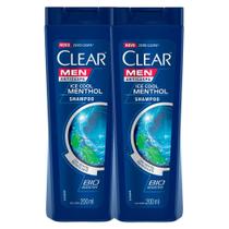 Shampoo Clear Men Ice Cool Menthol 200ml Kit com duas unidades