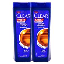 Shampoo Clear Men Queda Control 200ml Kit com duas unidades
