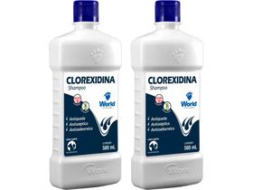 Shampoo Clorexidina 500ml - World - 2 Unidades